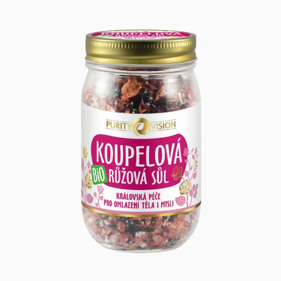 Bio Růžová koupelová sůl - 400 g