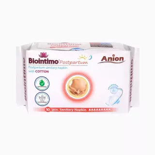 ANION Biointimo - Dámské hygienické poporodní vložky s aniontovým proužkem 10 ks