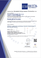 certifikát Inventia ISO 22716:2009